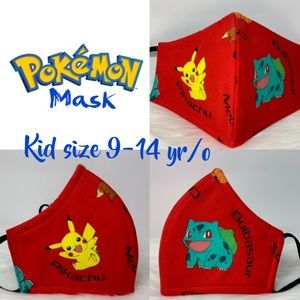 9-14 y/o Pokemon teen face mask